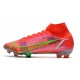 Nike Mercurial Superfly 8 Elite FG Cleats Bright Crimson Metallic Silver