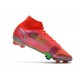 Nike Mercurial Superfly 8 Elite FG Cleats Bright Crimson Metallic Silver