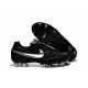 Nike Tiempo Legend V FG Kangaroo Leather Soccer Cleats Black Silver
