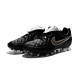 Nike Tiempo Legend V FG Kangaroo Leather Soccer Cleats Black Silver