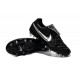 Nike Tiempo Legend V FG Kangaroo Leather Soccer Cleats Black Silver