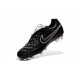 Nike Tiempo Legend V FG Kangaroo Leather Soccer Cleats Black Silver