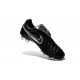 Nike Tiempo Legend V FG Kangaroo Leather Soccer Cleats Black Silver