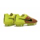 Nike Tiempo Legend V FG Kangaroo Leather Soccer Cleats Canvas Black Volt 