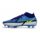 Nike Phantom Generative Texture II Elite DF FG Recharge - Sapphire Volt Grey Fog Blue Void