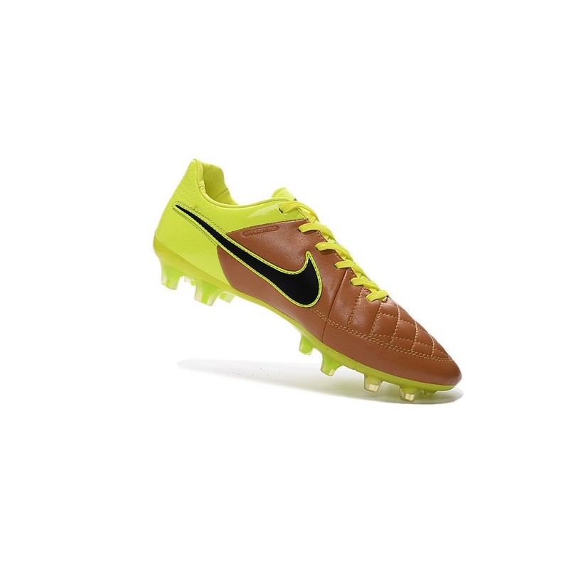 Nike Tiempo Legend V FG Kangaroo Leather Soccer Cleats Canvas Black Volt