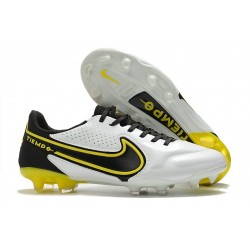Nike Tiempo Legend IX Elite FG Boots White Black Yellow