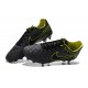 Nike Tiempo Legend V FG Kangaroo Leather Soccer Cleats Grey Black