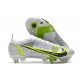 Nike Mercurial Vapor 14 Elite SG-Pro AC White Black Metallic Silver Volt