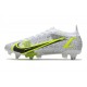 Nike Mercurial Vapor 14 Elite SG-Pro AC White Black Metallic Silver Volt