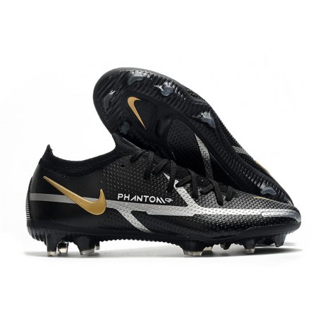 New Nike Phantom GT2 Elite FG Black Metallic Dark Grey Metallic Gold