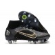 Nike Mercurial Superfly VIII Elite SG Shadow - Black Gold Silver