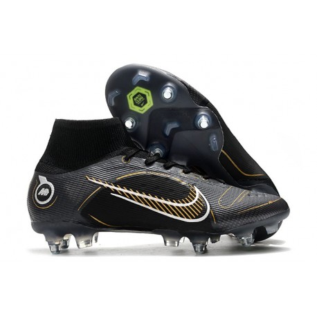 Nike Mercurial Superfly VIII Elite SG Shadow - Black Gold Silver