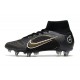 Nike Mercurial Superfly VIII Elite SG Shadow - Black Gold Silver