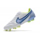 Nike Tiempo Legend IX Elite FG Boots White Blue