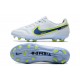 Nike Tiempo Legend IX Elite FG Boots White Blue