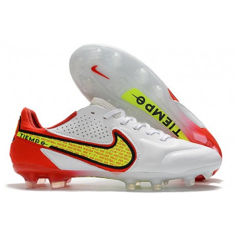 Nike Tiempo Legend IX Elite FG Motivation - White Volt Bright Crimson