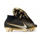 Nike Zoom Mercurial Superfly 9 Elite FG Black Gold Silver