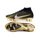 Nike Zoom Mercurial Superfly 9 Elite FG Black Gold Silver