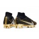 Nike Zoom Mercurial Superfly 9 Elite FG Black Gold Silver