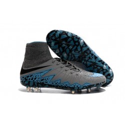 New Neymar Nike Hypervenom Phantom 2 FG Football Boots Grey Black Blue