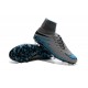 New Neymar Nike Hypervenom Phantom 2 FG Football Boots Grey Black Blue