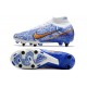 Nike Air Zoom Mercurial Superfly IX Elite SG White Blue