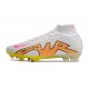 Nike Air Zoom Mercurial Superfly IX Elite FG White Yellow Pink