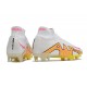 Nike Air Zoom Mercurial Superfly IX Elite FG White Yellow Pink