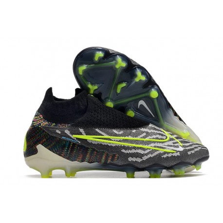 Nike Phantom GX Elite DF FG Boot Black Volt White Blue Glow