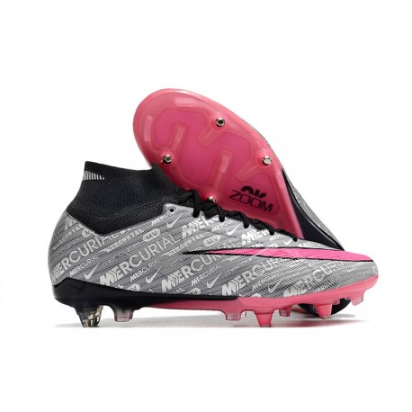 Nike Air Zoom Mercurial Superfly IX Elite SG Metallic Silver Pink Blast 