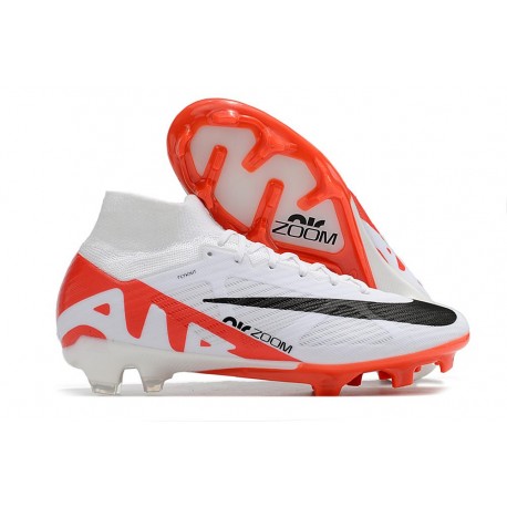 Nike Air Zoom Mercurial Superfly IX Elite FG White Bright Crimson Black