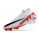 Nike Air Zoom Mercurial Superfly IX Elite FG White Bright Crimson Black