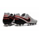 Nike Tiempo Legend VI K-leather ACC FG Soccer Boots Platinum Silver Black