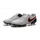 Nike Tiempo Legend VI K-leather ACC FG Soccer Boots Platinum Silver Black