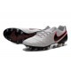 Nike Tiempo Legend VI K-leather ACC FG Soccer Boots Platinum Silver Black