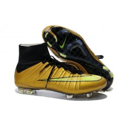 Nike Mercurial Superfly IV FG Mens Football Shoes Golden Volt