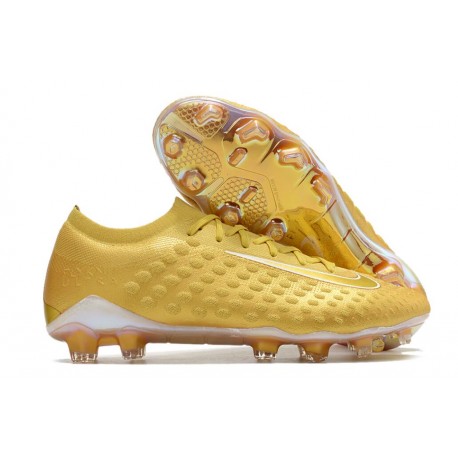 Nike Hypervenom Phantom 3 FG Soccer Shoes - Golden Black