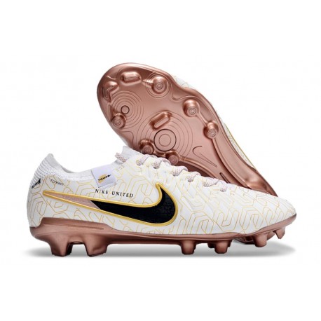 Nike Tiempo Legend VII FG K-leather Soccer Cleats White Golden
