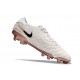 Nike Tiempo Legend VII FG K-leather Soccer Cleats White Golden