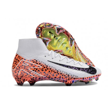 Nike Zoom Mercurial Superfly 10 Elite FG Cleats White Orange Black