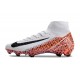 Nike Zoom Mercurial Superfly 10 Elite FG Cleats White Orange Black