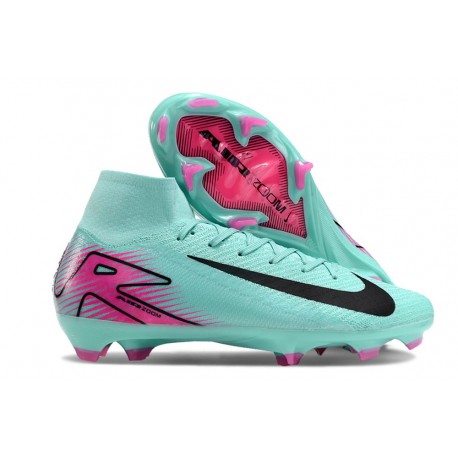 Nike Zoom Mercurial Superfly 10 Elite FG Soccer Cleats Cyan Black