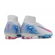 Nike Zoom Mercurial Superfly 10 Elite FG Soccer Cleats White Blue Pink