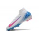 Nike Zoom Mercurial Superfly 10 Elite FG Soccer Cleats White Blue Pink
