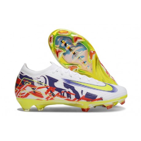 New Nike Zoom Mercurial Vapor 16 Elite FG White Yellow Purple Red