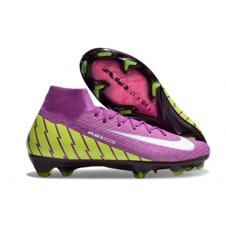 Nike Air Zoom Mercurial Superfly 10 Elite FG Purple White Yellow