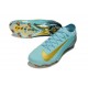 New Nike Zoom Mercurial Vapor 16 Elite FG Blue Gold Black