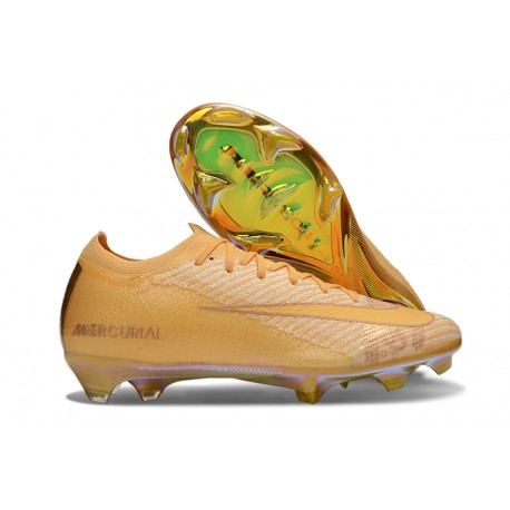 New Nike Zoom Mercurial Vapor 16 Elite FG Yellow Gold