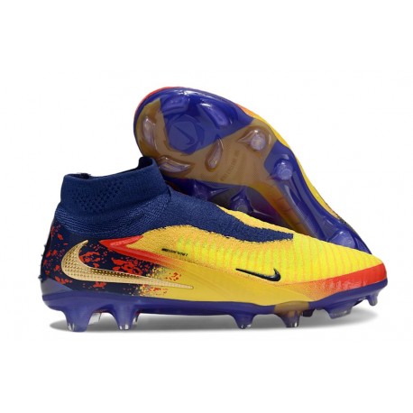 Nike Phantom 6 Elite Firm-Ground Soccer Cleats Yellow Blue Gold